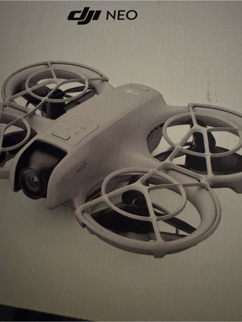 DJI Mini Drone Packaging - White and Red Accents comes with land options as well - Picture 2 of 5
